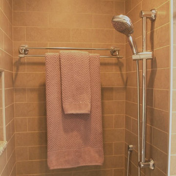 Polished Chrome Towel Rack in Shower
