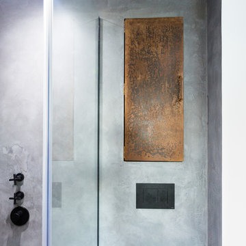 Polished concrete bathroom - Wapping, London E15