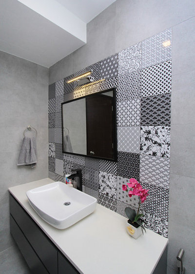 Eclectic Bathroom by Nic & Wes Builders Pte Ltd