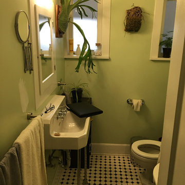 Portland Tiny Bathroom Remodel and Layout Change BEFORE