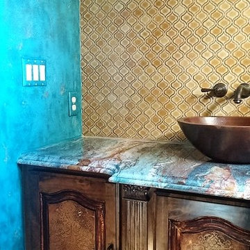 Powder Bathroom - Custom Vanity Cabinets