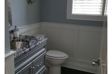 コロンバスにあるトランジショナルスタイルのおしゃれな浴室の写真