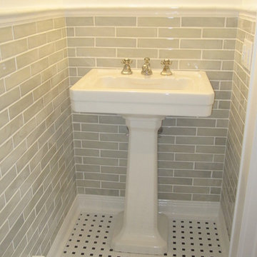Powder room pedestal sink