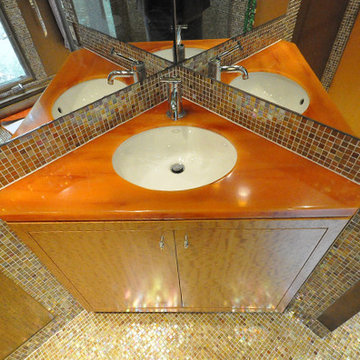 Powder Room: Sink and Cabinet
