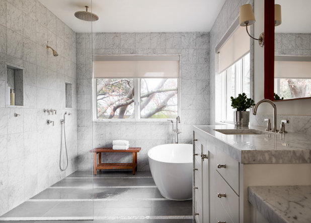 Transitional Bathroom by S. B. Long Interiors