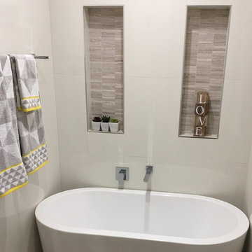 Private Residence - White & Timber Tiled Bathroom