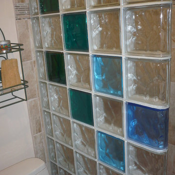 Protect All Glass Block Shower Wall in an Open Walk in Design New Mexico