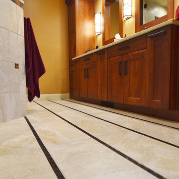 Pull & Replace Master Bathroom Remodel - Floor Detailing
