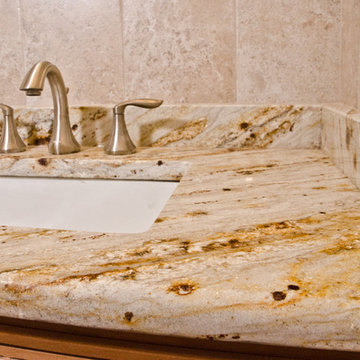 Queen's Gold Granite Bathroom Counter
