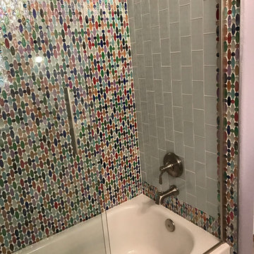Rainbow Love Beads Bathroom Tile
