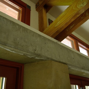 Rammed Earth Off-Grid Country Home: Truss/Clerestory detail