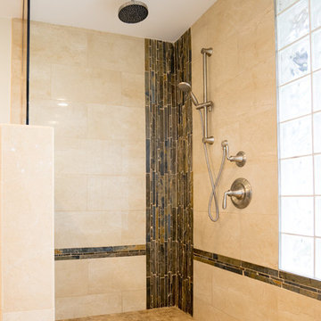 Rancho Bernardo Large Walk In Shower in Master Bathroom Remodel