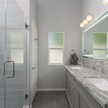 Master Bathroom Renovation with Fairmont Double Vanity and Monte Cristo Satin Gr
