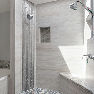 Rancho Bernardo Master Bathroom Remodel with Hand Shower Kit and Wet Space