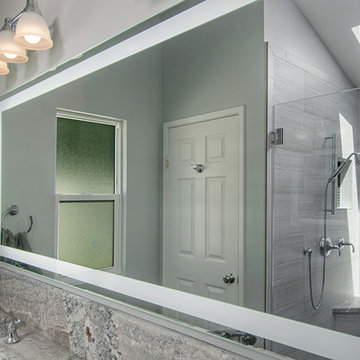 Rancho Bernardo Master Bathroom Remodel with Illuminated Mirrors