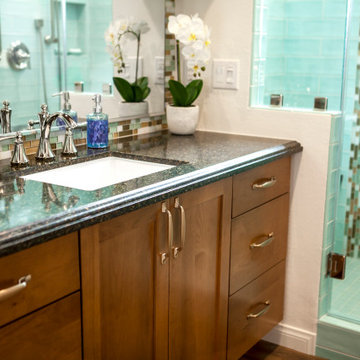 Rancho Cucamonga, A Traditional Kitchen paired with an Eclectic Master Bath