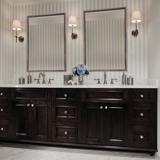 75 Beautiful Terrazzo Floor Bathroom With Dark Wood Cabinets Pictures Ideas November 21 Houzz