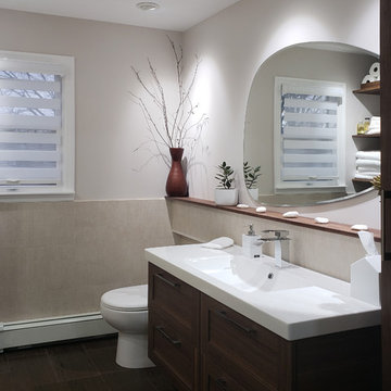 Readington residency - transitional bathroom