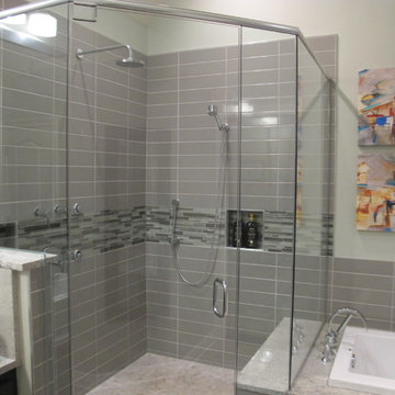 Rearranged Master Bathroom w/ Enlarged Shower