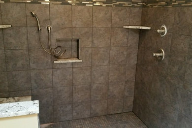 Idées déco pour une salle de bain moderne.