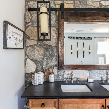 Reclaimed Rustic Barn Door Mirror Medicine Cabinet