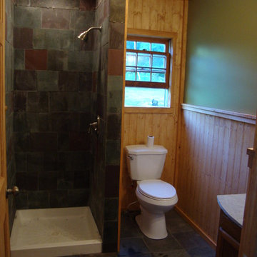 Recycled Custom Slate Tile - Rustic Bath