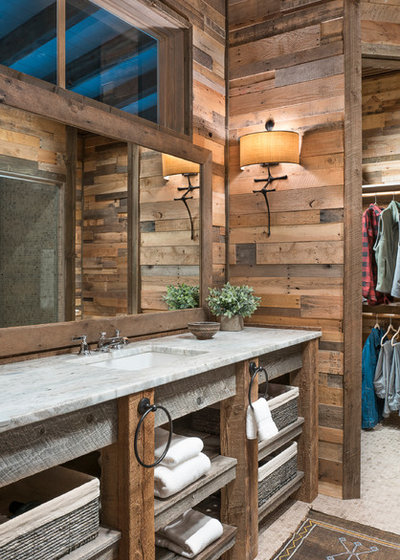 Rustic Bathroom by Sustainable Lumber Co.