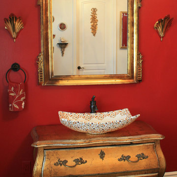 Red & Gold Florentine Bathroom