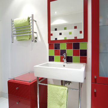 Red Modern Bathroom