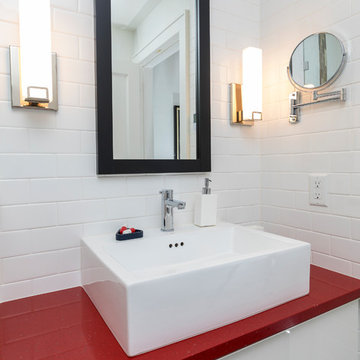 Red Modern Uptown Bathroom