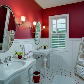 Red Room Bathroom
