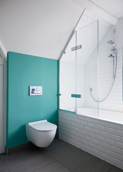 Transitional Bathroom by Slightly Quirky Ltd