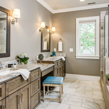 Relaxing Spa Style Master Bath with Dual Sinks