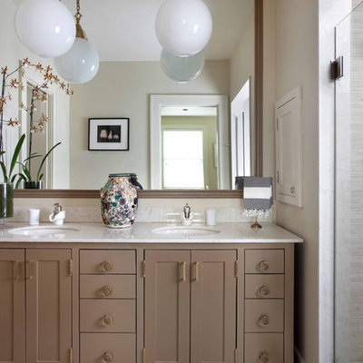 Example of a trendy mosaic tile bathroom design in Austin
