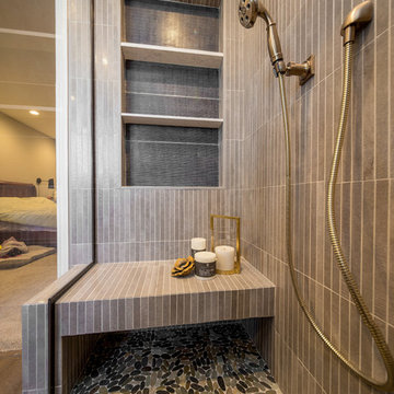 Retreat in a Blue & Gold Bathroom
