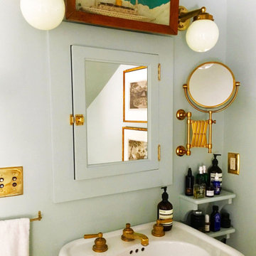 Retro Bathroom with Nautical Sconce