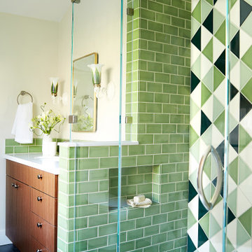 Retro Green Bathroom Tiles