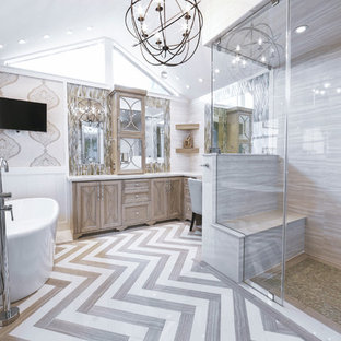 Zig Zag Tiles Bathroom Ideas Photos, Master Tile Houston