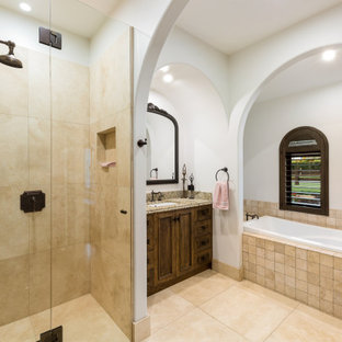 Design ideas for a mediterranean bathroom in Melbourne.