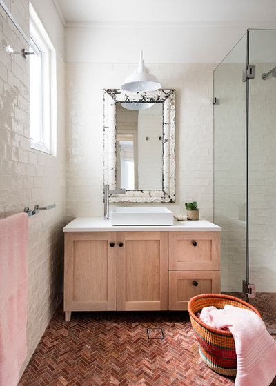 Shabby-Chic Style Bathroom by Designed by Karen Akers