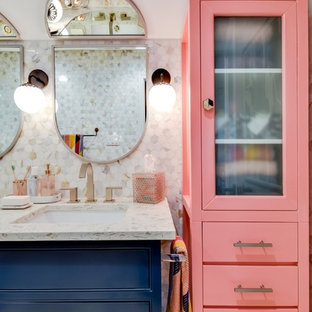 This is an example of an eclectic kids bathroom in Austin.