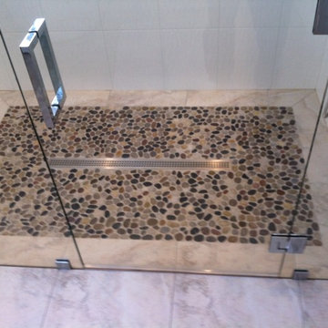 Roll in Shower with Strip Drain