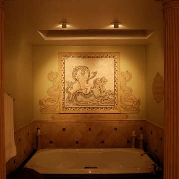 Roman Spa decorative art in a bathroom by Tom Taylor of Wow Effects