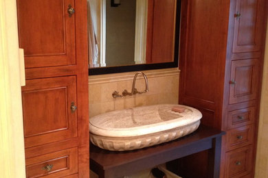 Example of a small tuscan bathroom design in San Francisco