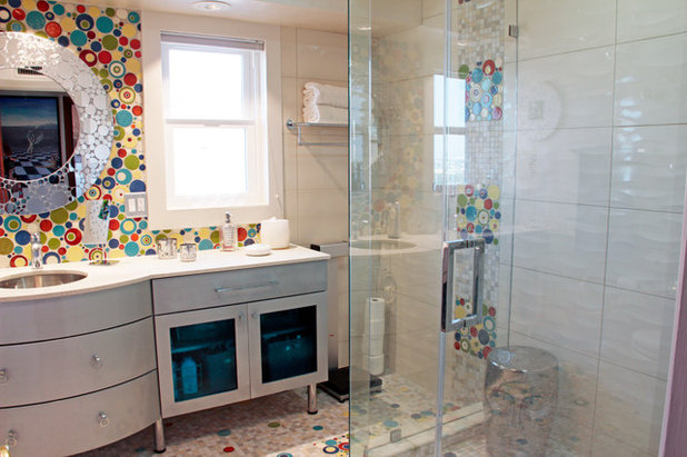 Bathroom ROTD Bubble Tile by homeowner Jan Ferris