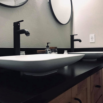 Round Rock, TX - Indian Premium Black Granite Satin Finish - Bathroom