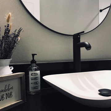 Round Rock, TX - Indian Premium Black Granite Satin Finish - Bathroom