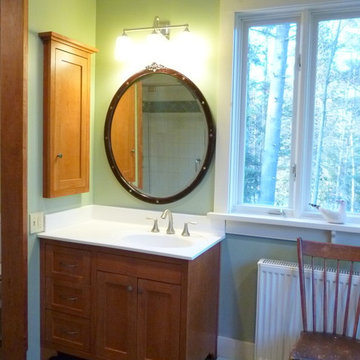 Roy-Young Bathroom. Shaker style cabinetry in Vermont Cherry.
