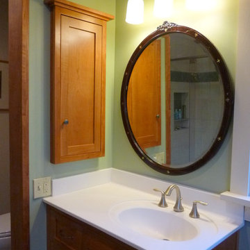 Roy-Young Bathroom. Shaker style cabinetry in Vermont Cherry.