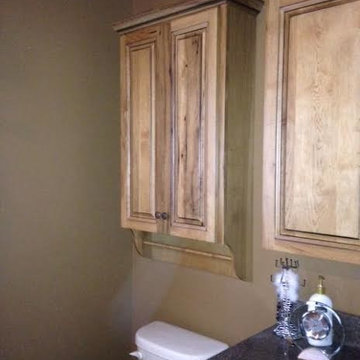 Rustic hickory johnny wall cabinet